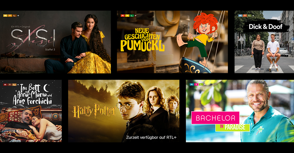 Auswahl an Filmen und Serien bei RTL plus.